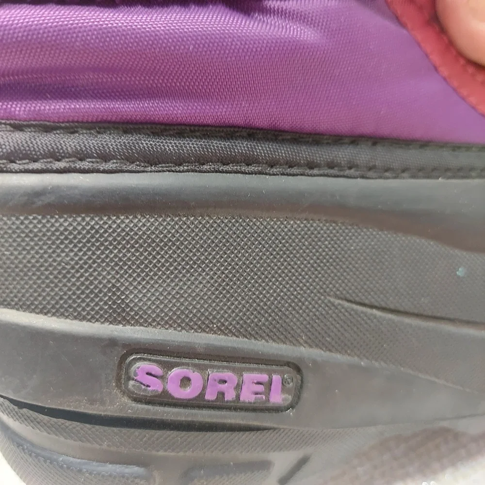 New Sorel Disney Frozen 2 Anna Snow Boots Purple Red Girls Size 13 LC3667-594